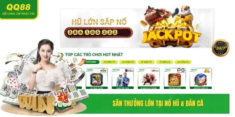 QQ88 - Nhà Cái Casino Uy Tín Link Đăng Ký 2025 13 Săn thưởng hấp dẫn tại Nổ hũ & Bắn cá